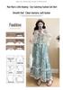 Knit Hollow Cardigan Maternity Set: Slimming Long Dress Two-Piece for Summer 2026, Age-Reducing Holiday Style