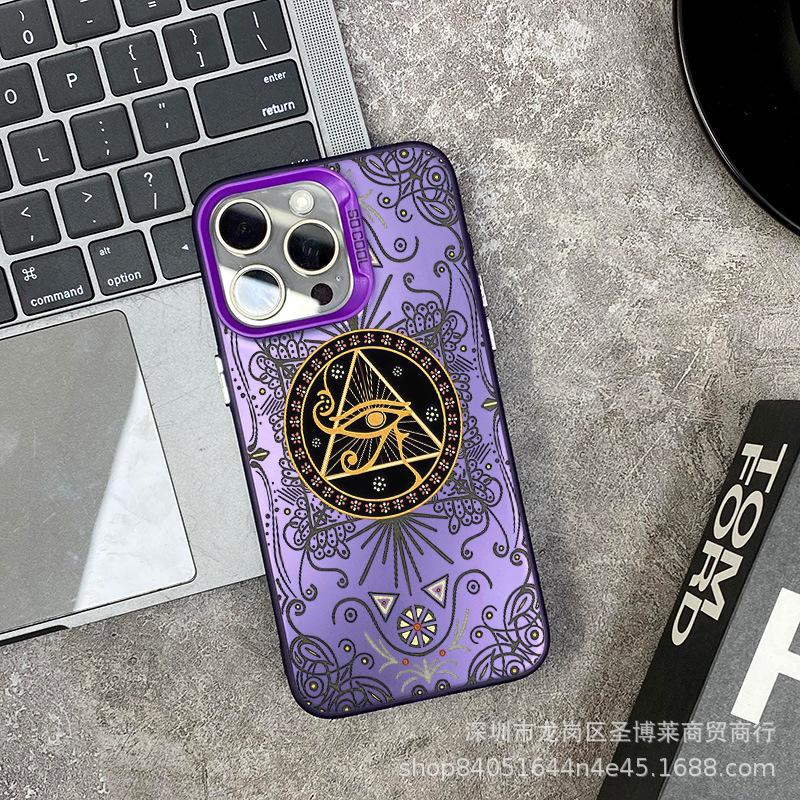 Patterned compass suitable for OPPOA97 colored silver shell OPPOA53 all-inclusive A58 anti-drop K9 creative REALME11PRO