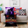 W-WWE LOGO W-WrestleMania Pillow Covers Cartoon Sofa Decorative Home Double-sided Printing Short Plush Cute Cushion Cover