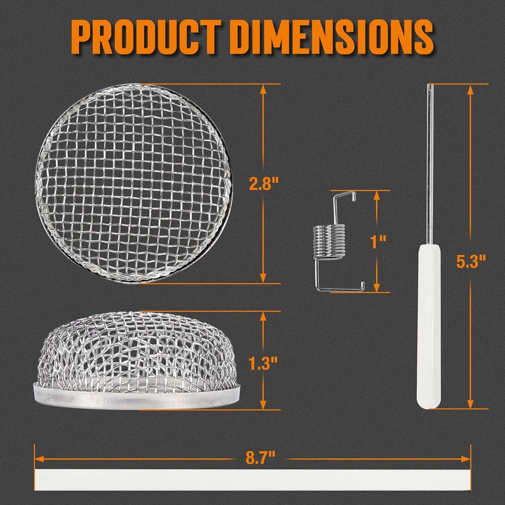 TONDA RV Furnace Vent Screen, Bug Screens Heater Vent Cover For Camper With Tallation Tool And Silicone Rubber, 2.8 X 1.3 Inch, 2 Pack