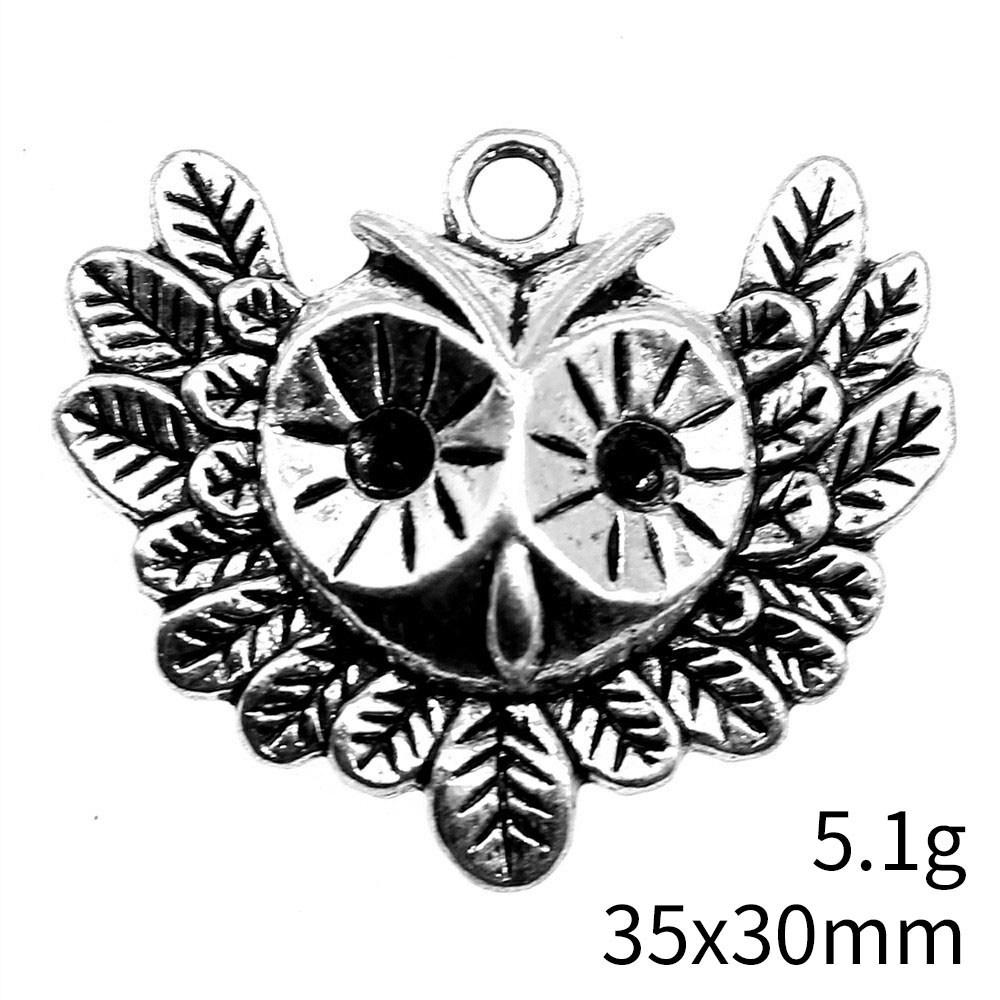 Big Owl Pendant Wings Charms For Forest Bird Theme DIY Bracelet Necklace Jewelry Making Supplies For