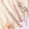 Pack of 2Pcs Handwoven Baby Pacifier Clip Chain Hand-knitting Toddler Feeding Bottle Strap Belt for Infants