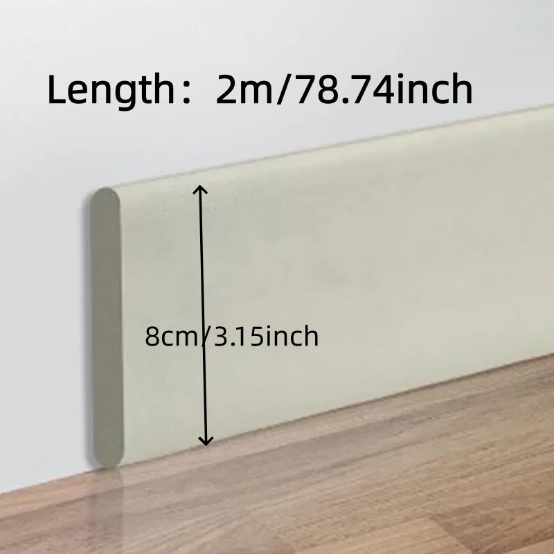 2M Waterproof Enclosure Self Adhesive Skirting Line 3D Wall Sticker Thickened Anti-collision Decoration Kid's Corner Line