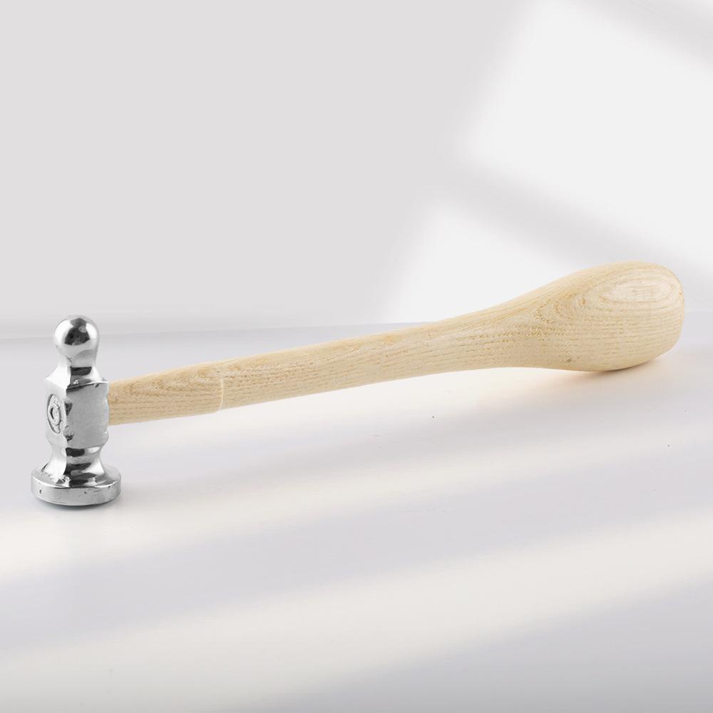 Two-Sided Chasing Hammer 10.63 Inches Wooden Handle For Adding Texture And Dimension To Metalwork