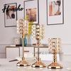 Elegant Gold/ Metal Candle Holder With Crystal Accents Wedding Dinner Party Home Decor