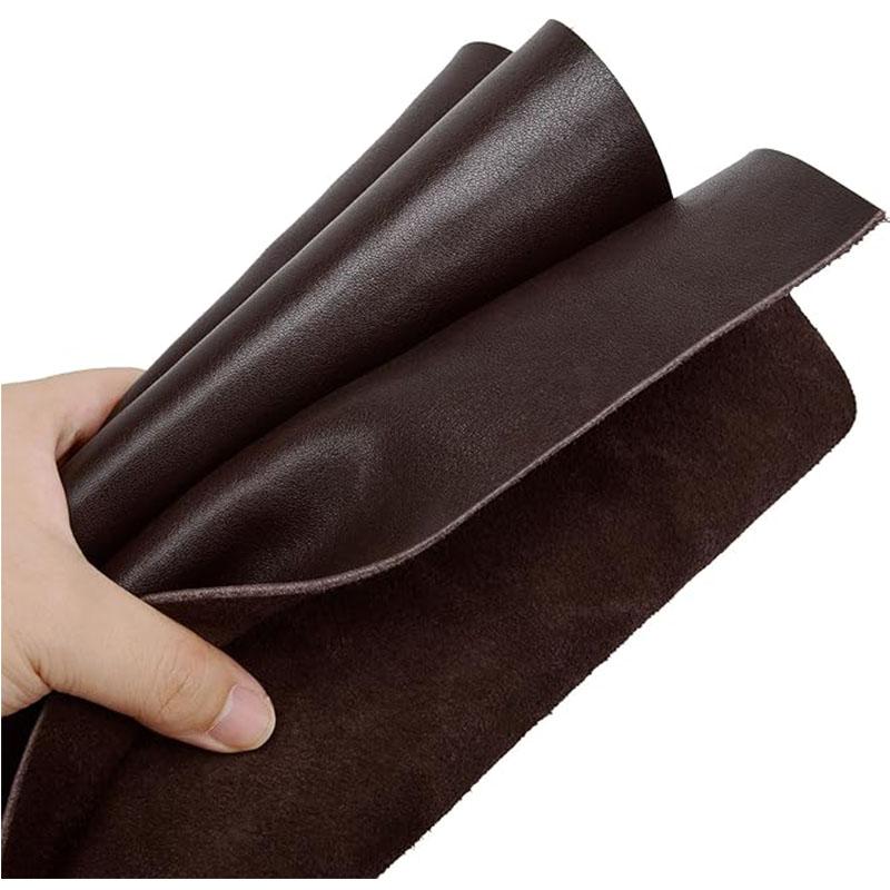 

Dark brown fine-grained 1.2mm thick soft cowhide leather for sofas, bedheads, car seats, clothing, and first-layer genuine leath 21x14cm коричневый