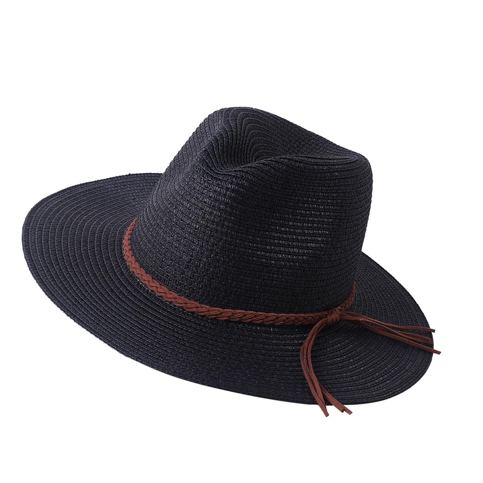 

Straw Cowboy Hats Panama Hat Woven Tassels for Women Men Photo Props Western for Men Women Unisex Wear Headwear 4