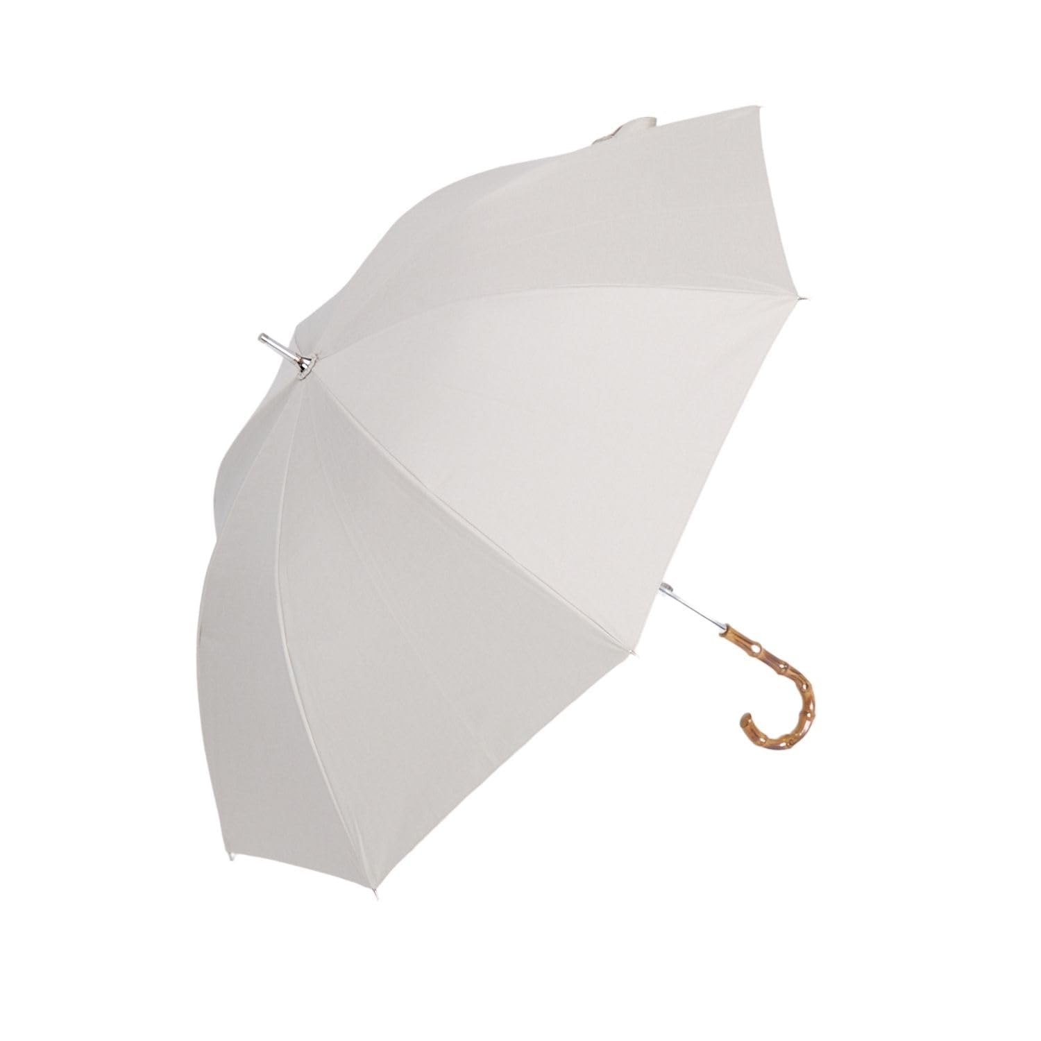 

Moonbat 1 Light Long Parasol with Light Blocking UV and Heat Blocking Bamboo Solid White [Level Blocking] 99.99% Rate, 99% Protection, Effect, Handle,