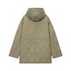 Womens Winter Hooded Long Sleeve Quilted Cotton Puffer Jacket Slim Fit Street Style Coat
