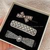 Elegant French Rhinestone Bow Hair Clip - Luxury Duckbill Design for Fashionable Temperament