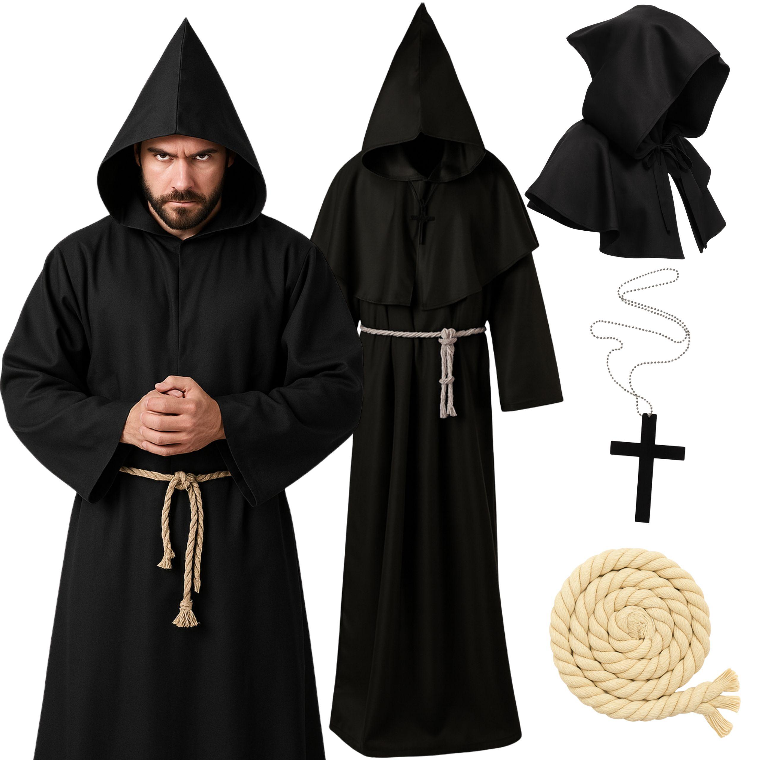 Tenue costume déguisement habit moine prêtre moine NA halloween M / L 17 6/ 182 (L) J V 18 b black