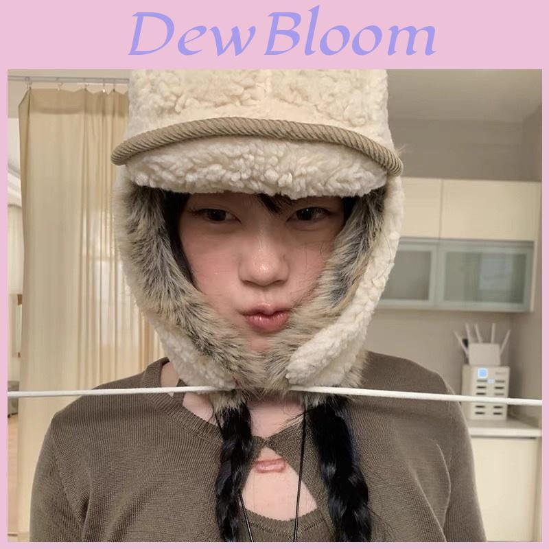 Snowy Winter Beanie Hat With Foldable Sheep Wool Earmuffs For Men And Women