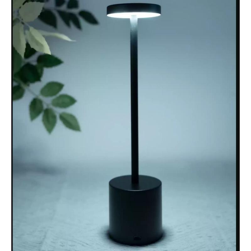 Simple LED Rechargeable Touch Metal Table Lamp Three Colors Bedside Cordless Desk Lamp Bar Outdoor Decoration Led Night Light