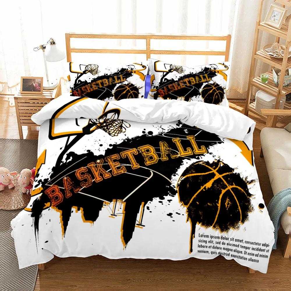 Plakat Basketballutøver Dynetrekksett King Queen Dobbel Full Twin Enkelt Størrelse Sengetøysett