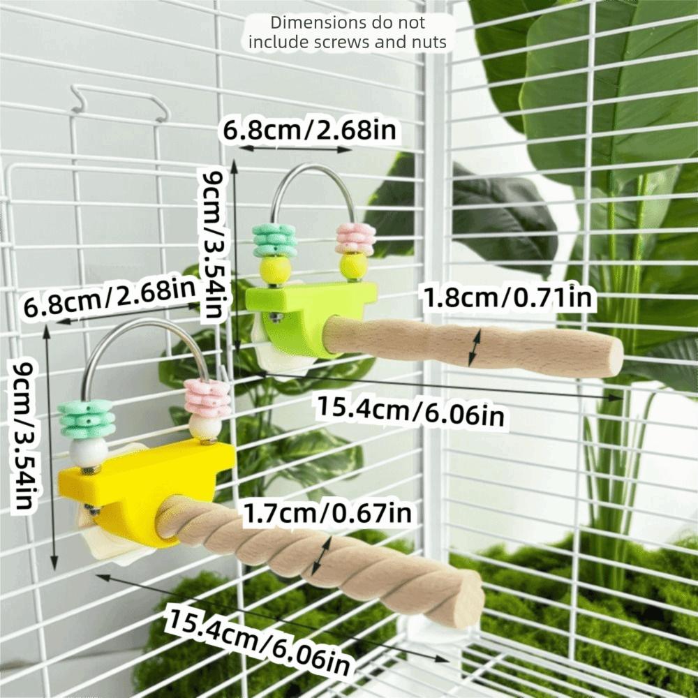 Flower Chew Toy Fun Bird Perch Stand Non-slip Wear-resistant Paw Grinding Sticks Beak Nail Grinder Easy Installation