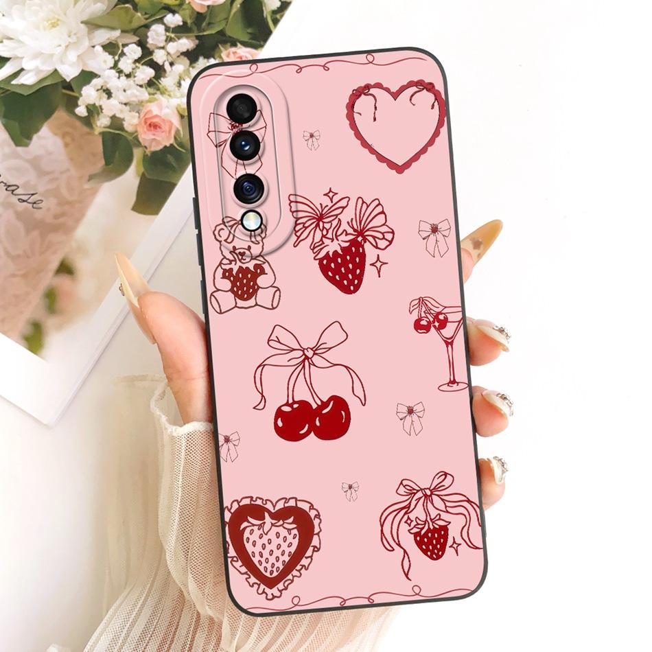 For Honor 70 70Pro 70 Pro+ Cute Cat Flower Cartoon Phone Case For Honor 70 Pro Plus Honor70 Shockproof Soft Silicone Bumpers