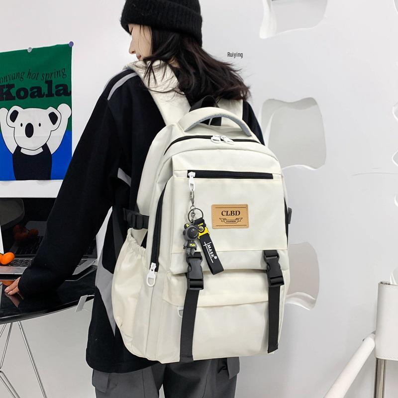 2023 Trendy Nylon Korean-Style Backpack for College Students: Large Capacity Men's and Women's Casual Travel Bag.