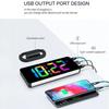 RGB Digital Alarm Clock with RGB Mood Light 2 Alarm Night Mode Unlimited Snooze Table Clock 12/24H Output USB Charging LED Clock