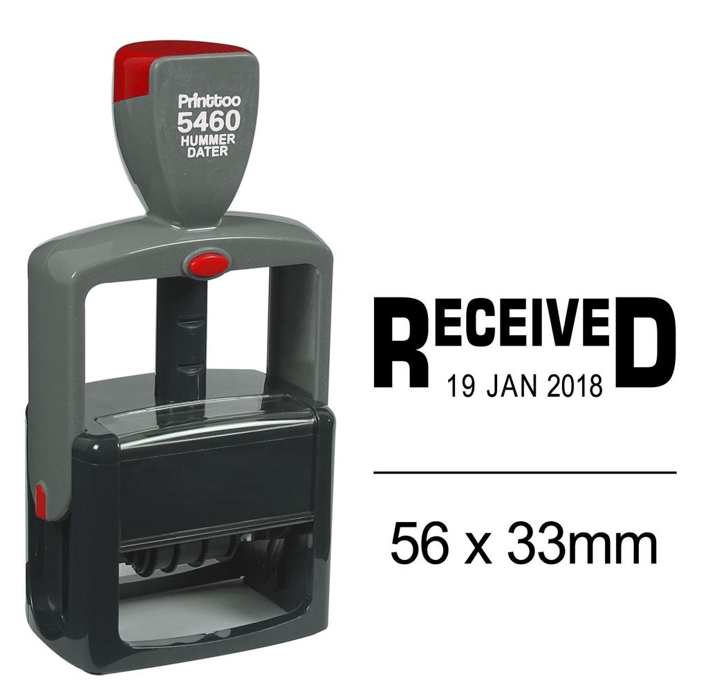 Printtoo Office Stationery Self Inking Heavy Duty Dater Stamp With Received Text Date Rubber