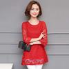 BLACK Women Summer Blouses Shirt Chiffon Women Tops Plaid Half Sleeves Women Blouses Plus Size Blusas White Red Black Lace Solid Color Shirt