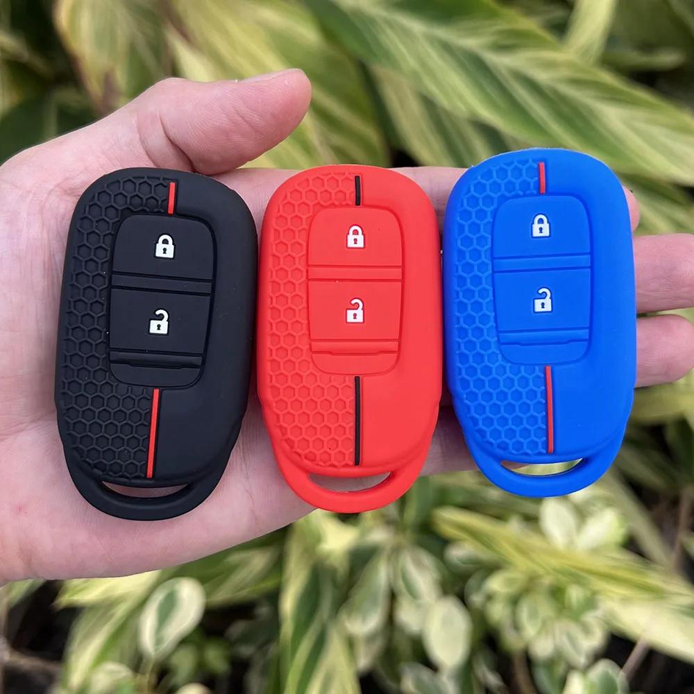 Silicone Car Key Case Fob Keychain for Honda Civic CRV HRV Accord Pilot Fit Freed Vezel Odyssey 2018 - 2022 Rubber Remote Cover