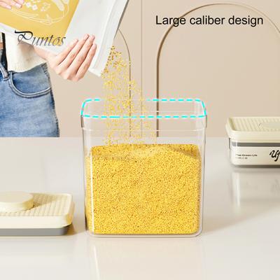 Square Sealing Jar Food Grade Moisture-Proof Transparent Design Large Diameter Easy Access Food Storage Container