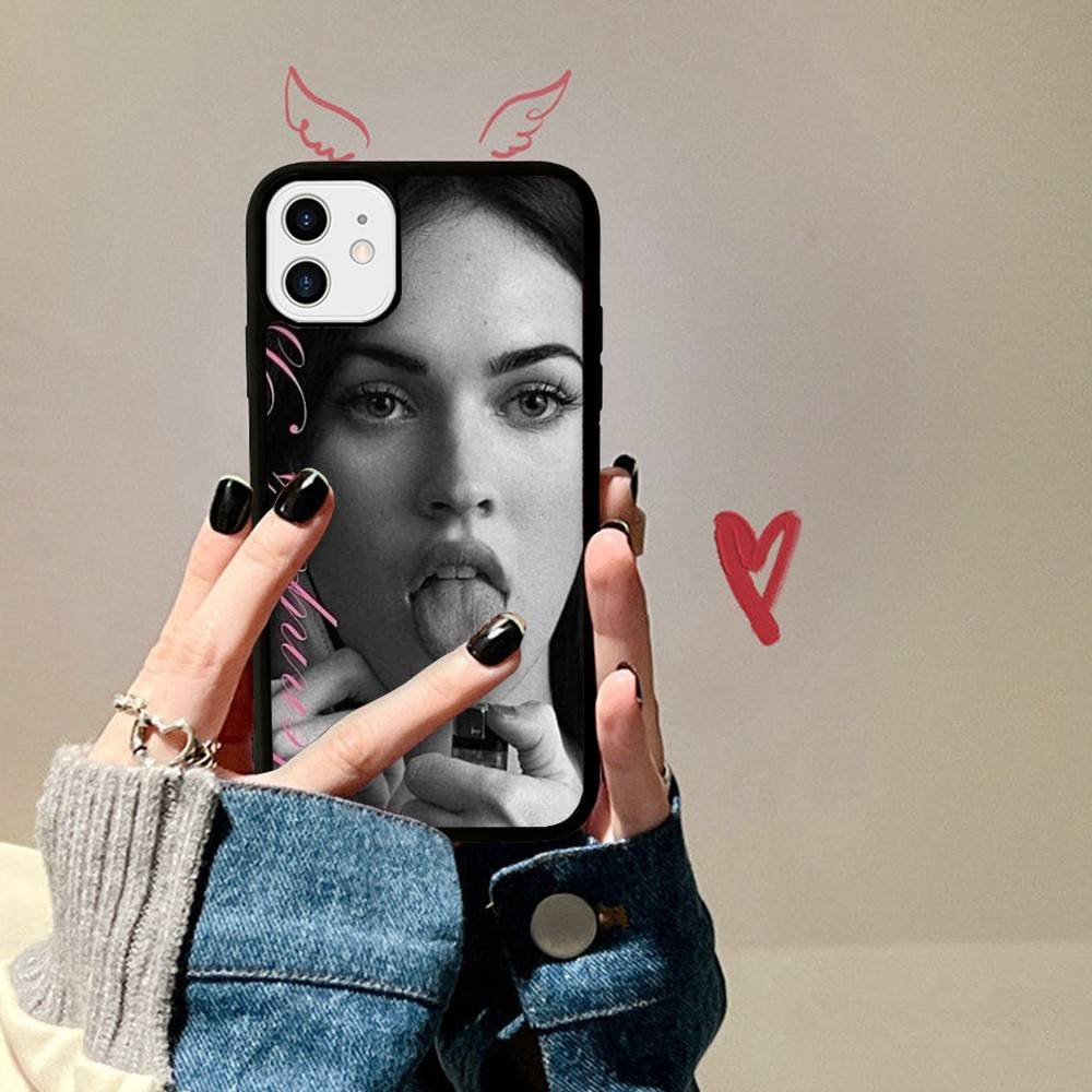 

Megan F-Fox Vintage Beauty Phone Case For IPhone 16 Pro Max 15 14 Plus 14 13 12 11 17 PC+TPU Cases Back Cover iPhone 17 Pro