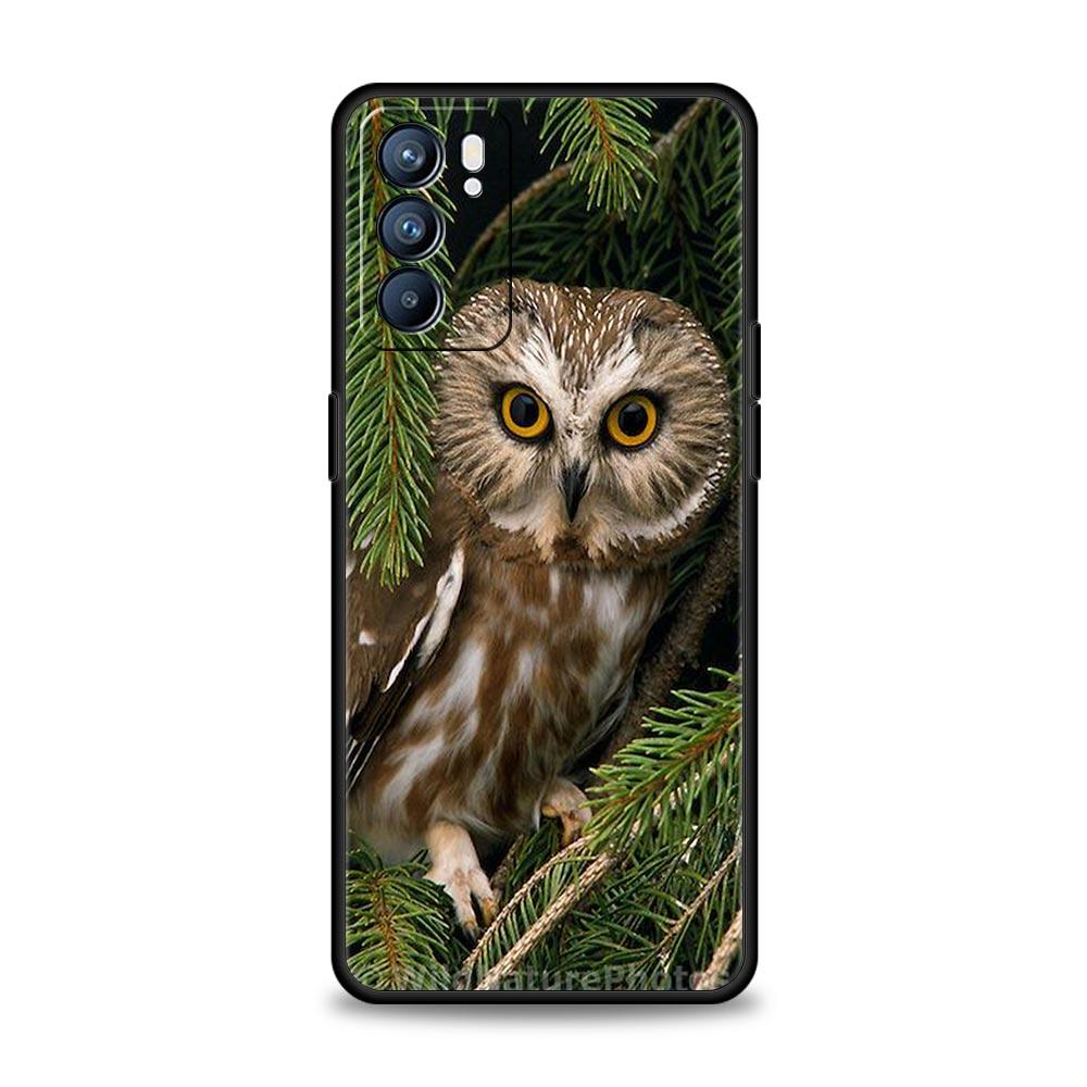 Girl Gifts Lovely Owl Phone Case For OPPO Find X5 A54 A53 A52 A9 2020 A16 A15 A95 A76 A74 A12 Reno7 SE Reno6 Pro Plus 5G Cover