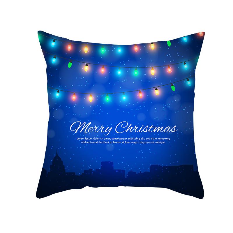Nordic Print Cartoon Christmas Pillow Cover Colorful Santa Claus Office Pillow Cushion Cover Home