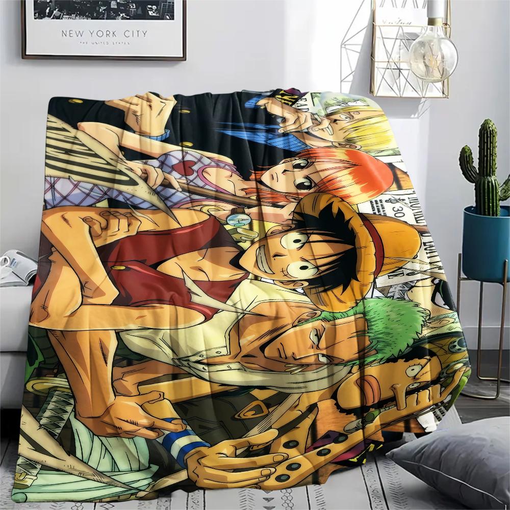 Coperta in Flanella con Stampa Personaggio One Piece, Alta qualità Confortevole per Tutte le Stagioni, Arredamento per la Casa, Calore e Comfort, Perfetta per Regali di Natale
