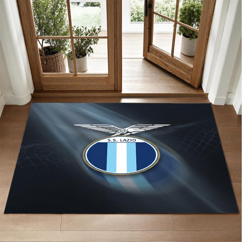 Lazio FC Design Crystal Velvet Rug Soft Decorative Mat for Bedroom Entrance