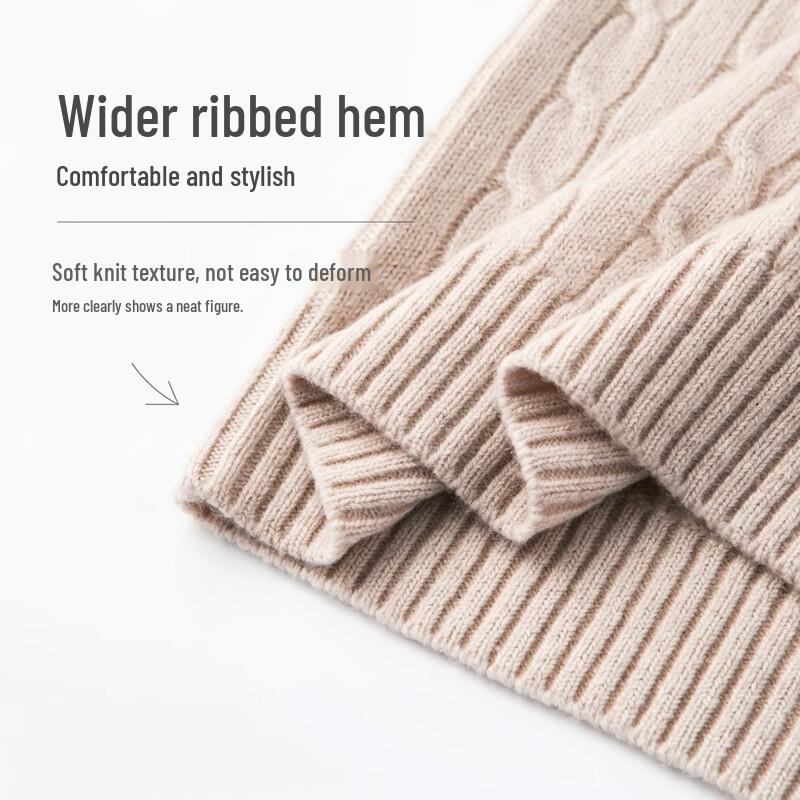 FIRS Men's 100% Wool Crew Neck Pullover Sweater