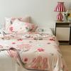 Pink Flower Pattern Quilt Breathable Comfortable Air-conditioning Quilted Quilt Skin-friendly Multi-functional Thin Blanket
