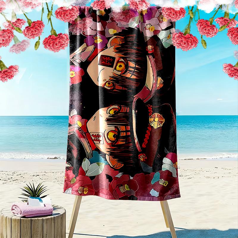 Toilet‑Bound Hanako‑kun2 Print Beach Towel, Large Soft Quick Dry Towel for Beach Camping Swimming