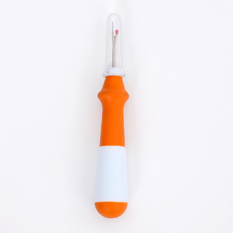 New Model Seam Ripper: Sharp Thread Remover with Four-Color Rubber Grip for Easy Cross-Stitch Sewing.
