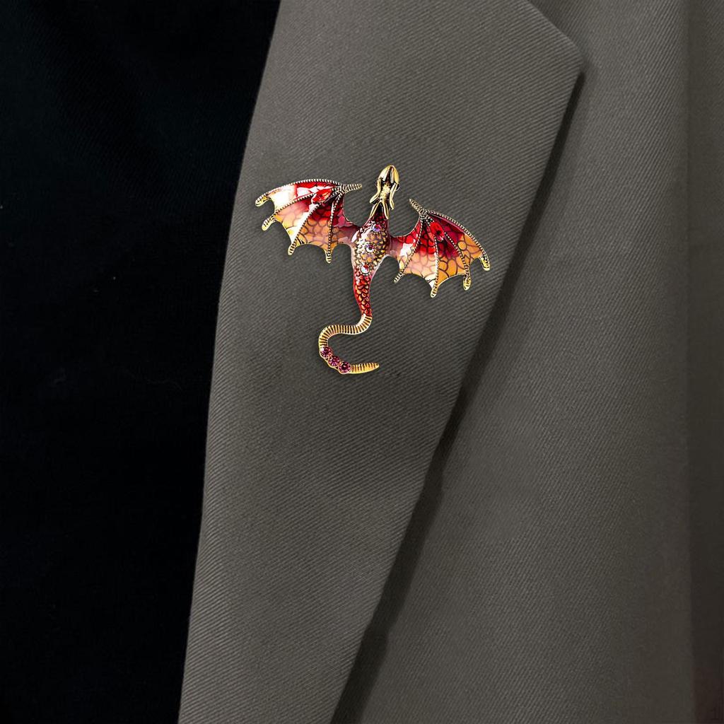 Men Brooch Fashion Jewelry Animal Gift Daily Decoration Alloy Punk Vintage Breastpin Badge Bag Pin