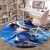 Customizable Genshin Impact5 Round Non-Slip Carpet - Ideal for Garden, Picnic, Office, Perfect for Decoration, Suitable For All Seasons