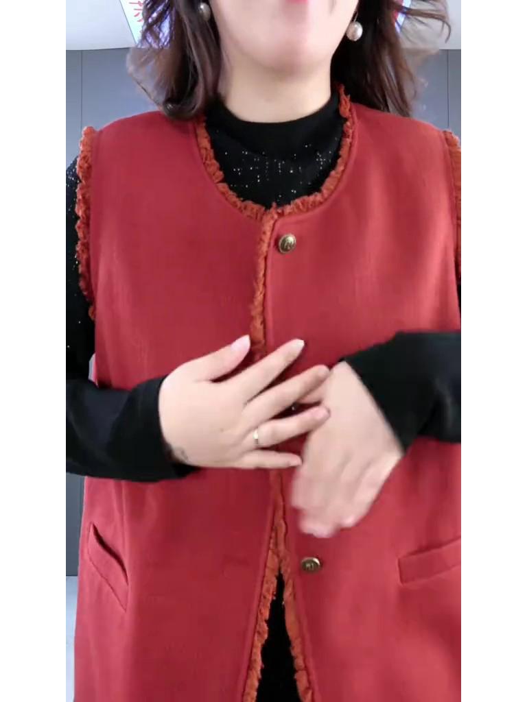 Autumn & Winter Casual Woolen Vest for Middle-Aged Women