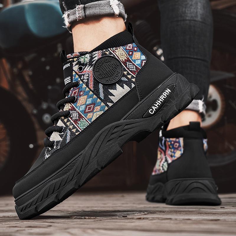 Martin boots men's autumn and winter 2024 outdoor desert British wind casual non-slip wear-resistant high-top tooling shoes men