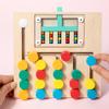Colored Ball Wooden Moving Game Childrens Puzzle Toy For Kids Cognitive Skills