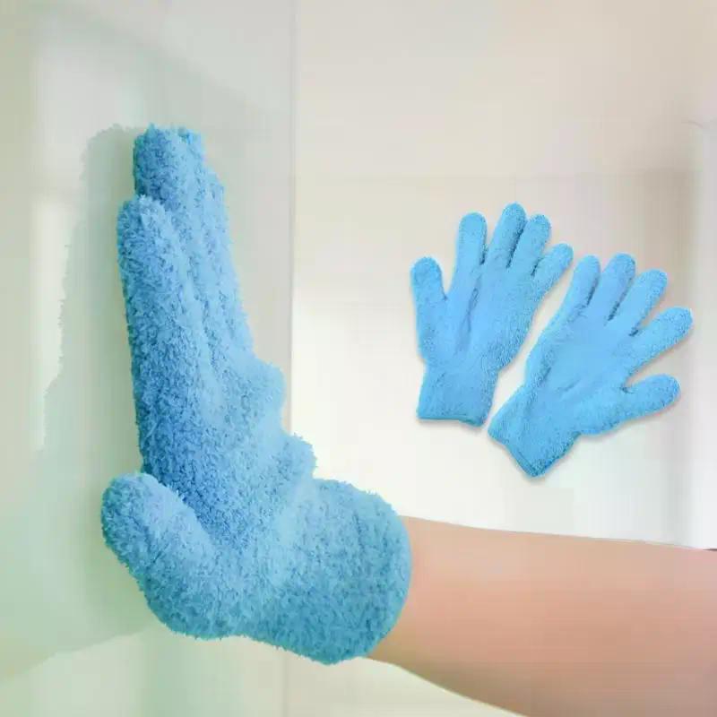 Microfiber Dusting Gloves - Stretchable & Breathable Cleaning Gloves, Non-Waterproof For Cars, Boats, RVs, Pools, Home, Kitchen