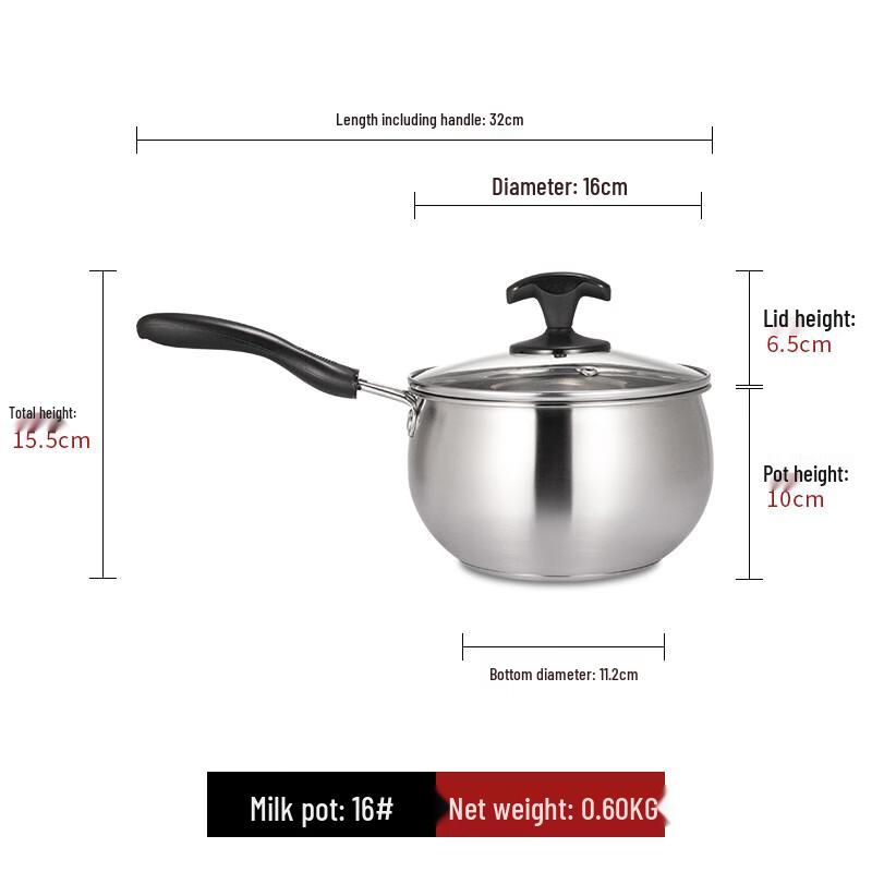 Lilang Stainless Steel Induction Cooker Milk Pot