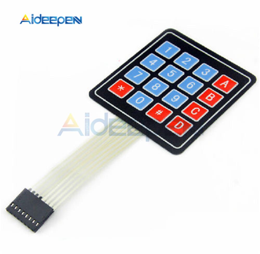 1*2 3 4 5 Interruptor de Membrana con Botones 3*4 4X5 Teclado Matricial 1X6 Panel de Control con Botones y LED Kit DIY Para Arduino