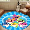 Cartoon Shark Dance Party Round Rug for Livingroom,Bedroom, Palyroom, Chair Rug, Area rug, Circle Carpet, Large Size Fan Christmas gift