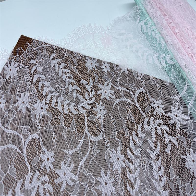 3m x 35cm French Chantilly Lace, Non-stretch Eyelash Mesh Lace Fabric for Sewing, Bra, Underwear, Lingerie, Dress, Garment, Crafting
