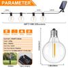 G40 Outdoor Solar String Light Garland LED Solar String Lights 24V Globe Waterproof Hanging Lights for Garden Backyard Cafe