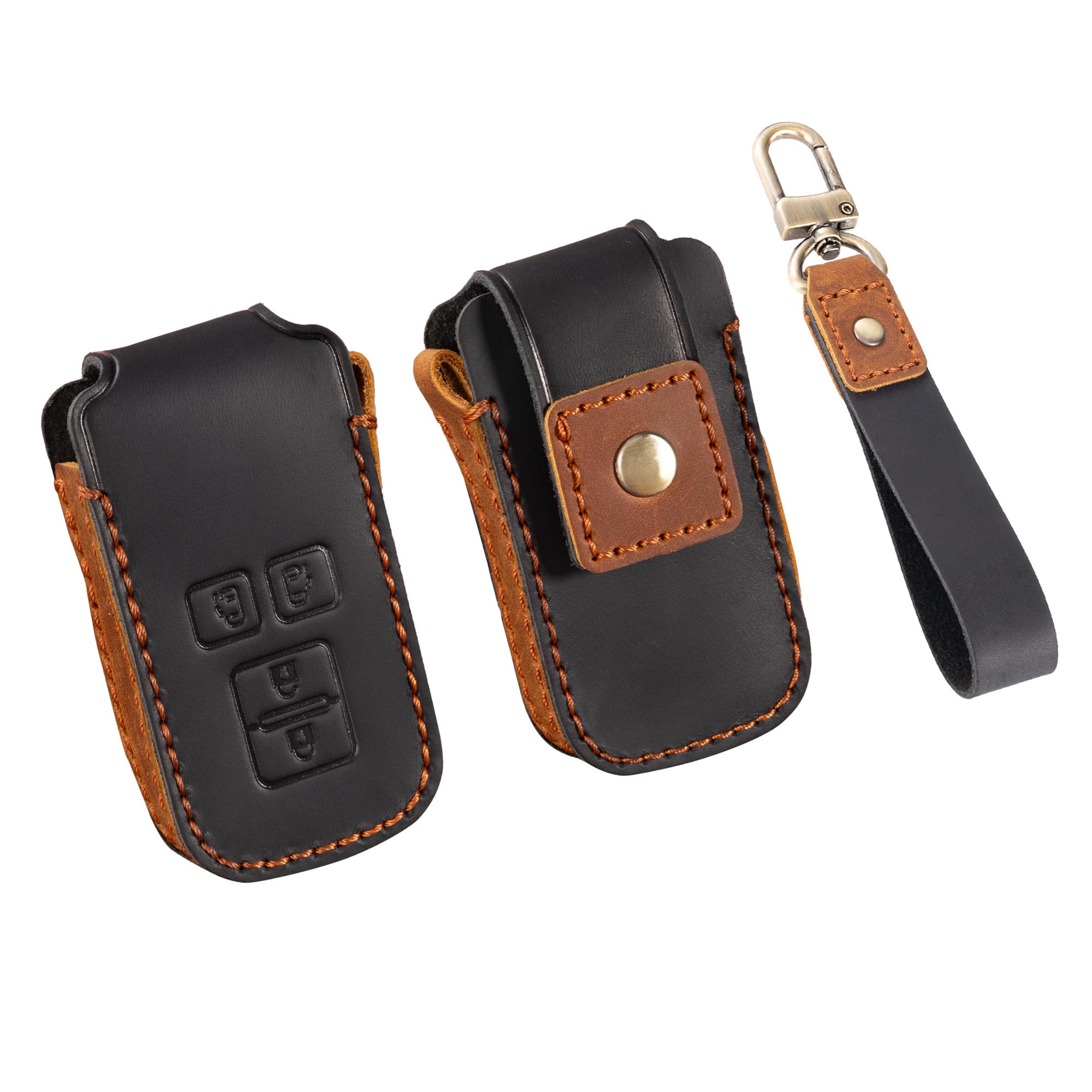 

Кожаный чехол для ключа сдвижной двери автомобиля Toyota, Натуральная кожа, Сдвижная дверь, Voxy 80-й серии, 80 чёрный