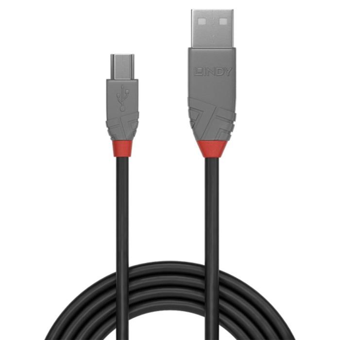 Câble USB 2.0 type A vers Mini-B - Anthra Line - 2m - LINDY