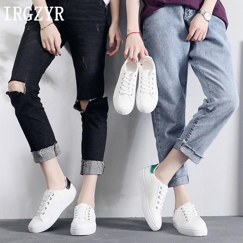 Cheap IRGZYR PU Leather White Shoes Breathable Board Shoes Casual Shoes