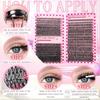 700 Clusters/Box Curvature D Dense Grafted False Eyelashes 9-16MM DIY Lashes Extension  Daily